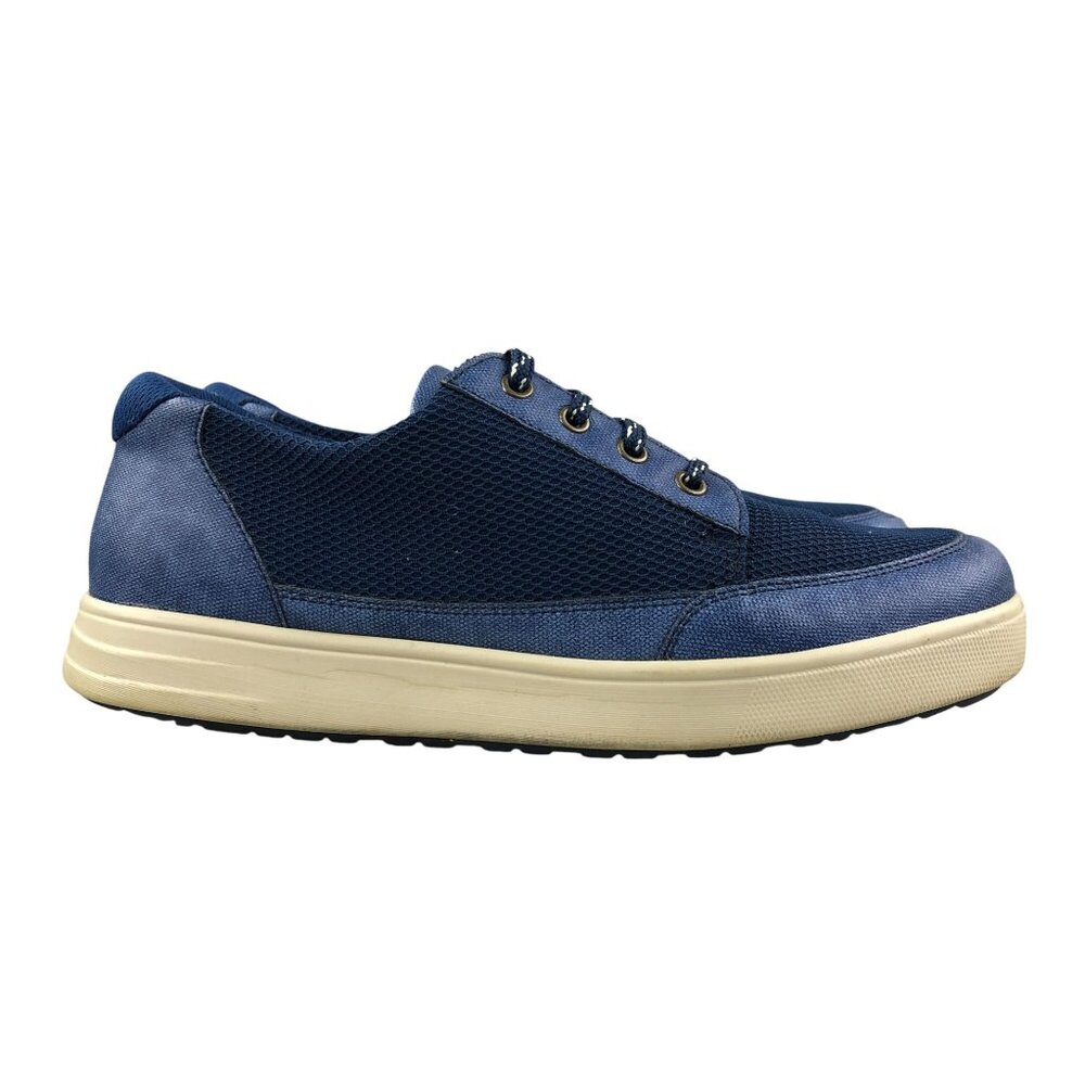 Traq Women's Size 38 (8-8.5) Copacetiq Blue Mesh Lace-Up Low Top Sneakers Shoes